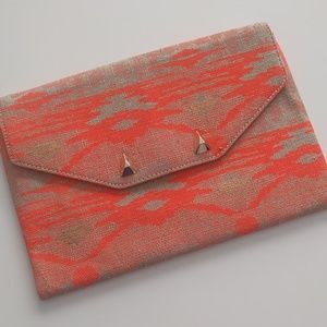 Aztec coral- City Slim Clutch